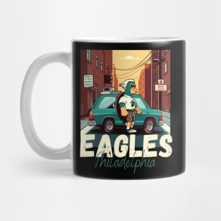 Philadelphia eagles football player graphic design cartoon style beautiful artwork Mug